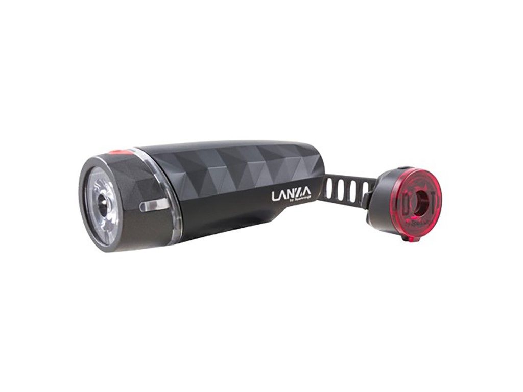 Spanninga Lanza Led-cykellygtesæt   Sort