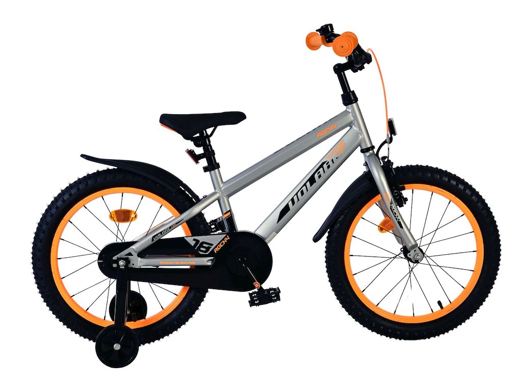Volare Rocky Børnecykel 18 Quot  Med Støttehjul Grå